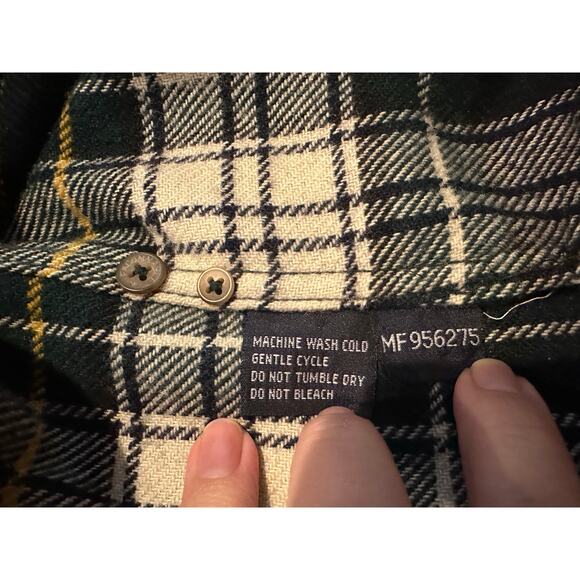 Faconnable Men’s Vintage Wool Blend Plaid Collared Pullover Sweater Blue Large - Picture 8 of 11